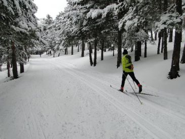 La nieve reabre las pistas de esquí de La Muela de San Juan en Griegos