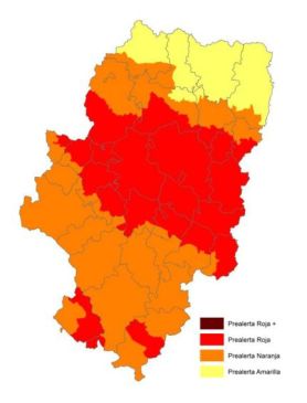 Prealerta roja por riesgo de incendios forestales en las zonas del Mijares, Puertos de Beceite y Rodeno