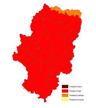 Todo Aragón está en estado de prealerta roja por incendios forestales