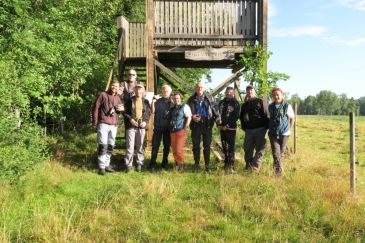 Los grulleros de Gallocanta colaboran con un proyecto de anillamiento en Suecia