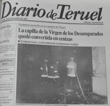 Se cumplen 25 años del incendio en una capilla de la Catedral de Teruel que puso en riesgo el templo