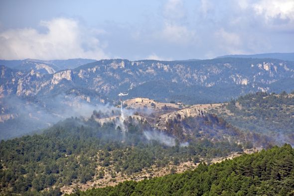 Un incendio en Peñarroya calcina 4 hectáreas de pinar y matorral