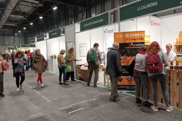 Diez empresas promocionan los productos agroalimentarios turolenses en la Feria Biocultura