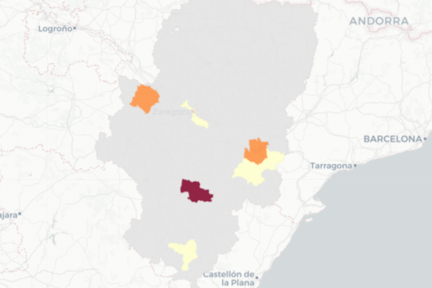 Teruel notifica cuatro casos de covid en 24 horas, tres de ellos en Utrillas