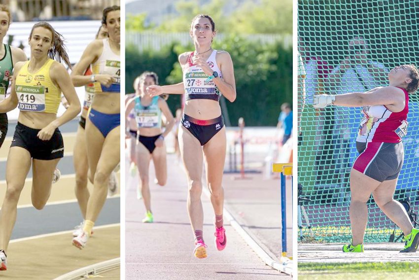 Érika Torner, Elena Martín y Elena Sanz: el tridente de Teruel para el Campeonato de España de Atletismo