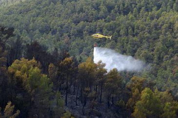 Dan por extinguido el incendio de Valderrobres tras quemar 10,8 hectáreas