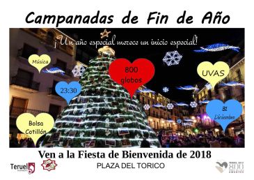 Teruel celebrará la Fiesta de Bienvenida al 2018 en la Plaza del Torico