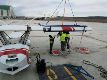 Singular Aircraft aterriza en el Aeropuerto de Teruel para probar un hidroavión pilotado a distancia