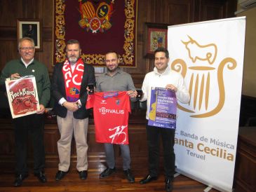 La Banda Santa Cecilia dedica un concierto al CD Teruel por su 75 aniversario