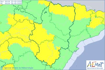 Buena parte de la provincia de Teruel, en alerta amarilla por temperaturas mínimas de hasta 6 grados bajo cero