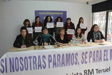 La asamblea feminista de Teruel convoca a las mujeres a la huelga y a una manifestación el 8 de marzo