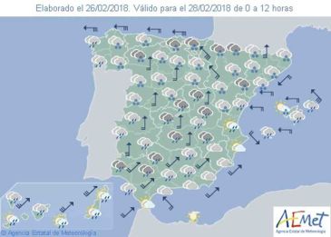 Riesgo de nevadas para el martes en la provincia de Teruel