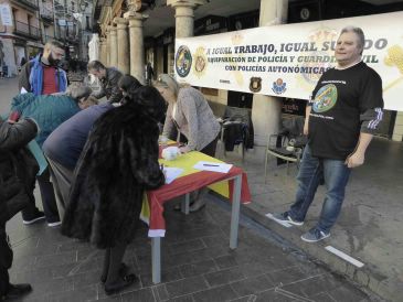 Jusapol se manifiesta este domingo en Teruel por la equiparación salarial de Policía Nacional y Guardia Civil con las policías autonómicas