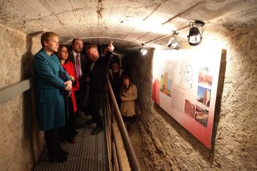 Lambán defiende el espíritu de reparación, verdad y justicia de la Ley de Memoria Democrática en el 80 aniversario del bombardeo de Alcañiz