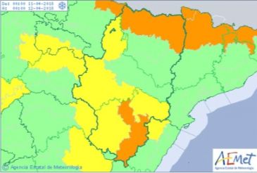 Toda la provincia de Teruel, en alerta por nevadas este miércoles