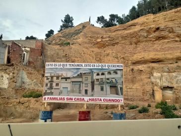 Achacan el desprendimiento de la ladera Pui Pinos de Alcañiz a la empresa de mantenimiento de parques