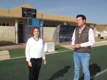 El campo Luis Milla de Teruel estrena megafonía, marcador electrónico y cámaras de videovigilancia