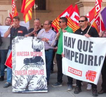 CCOO apoya a los tres despedidos en la empresa Maessa de Andorra