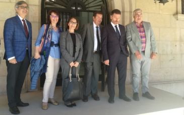 Representantes del Poder Judicial visitan las obras del Palacio de Justicia de Teruel
