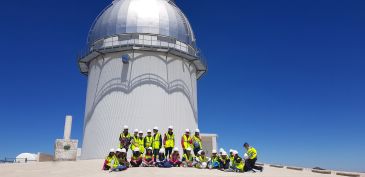 Los pequeños emprendedores del concurso organizado por CEOE Teruel, visitan como premio las instalaciones del Observatorio de Javalambre