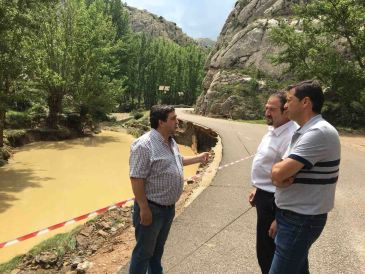 La Diputación de Teruel compromete el apoyo de la institución para resolver los daños causados por la tormenta en Aliaga