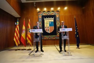 Los presidentes de Aragón y la Comunidad Valenciana dicen en Teruel que el tren que une sus territorios es estratégico para España