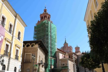 La restauración de la torre de la Catedral de Teruel se retoma tras un año parada