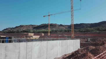 Las obras del hospital de Alcañiz avanzan con la cimentación y la estructura