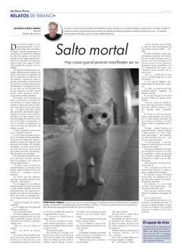 El Espejo de Tinta, los relatos del verano de DIARIO DE TERUEL. Salto mortal, de Alfonso Ponce Gómez