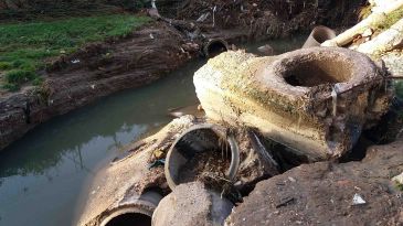 Utrillas repara la canalización de vertidos arrastrada por la riada en octubre