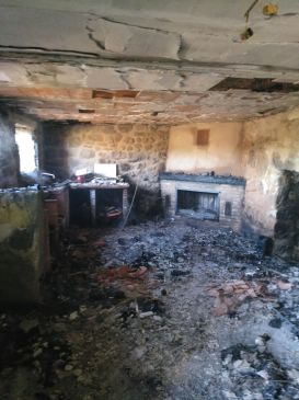 Incendio con dos heridos leves por quemaduras en una masía de Alcañiz