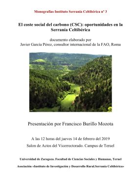 El estudio El coste social del carbono (CSC): oportunidades en la Serranía Celtibérica se presenta este jueves en el Campus de Teruel