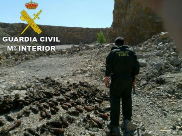 La Guardia Civil atendió 94 incidencias y destruyó 139 artefactos explosivos durante el año 2018 en la provincia de Teruel