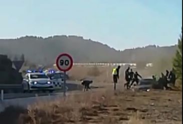 Detenido en Teruel un hombre de 23 años tras herir a cinco policías y guardias civiles después de saltarse un control