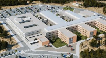 El Ayuntamiento Teruel abrirá expediente a la DGA por colocar tres grúas en la obras del nuevo hospital sin tener licencia