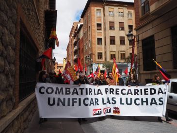 El bloque crítico CGT, CNT y Stea invitan a manifestarse el 1 de mayo a las 11:30 en la capital turolense