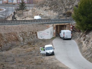 Adif ensanchará este verano el paso de la cuesta de los Gitanos de Teruel aprovechando que cortará la vía para hacer mejoras