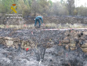 La Guardia Civil investiga al presunto autor de un delito de incendio forestal por imprudencia grave en la comarca del Matarraña