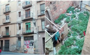 La Asociación de Vecinos del Centro de Teruel denuncia la situación de abandono de solares en la calle San Andrés