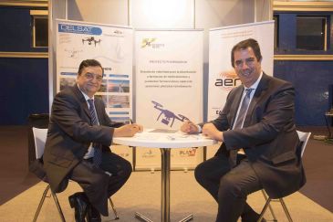 La empresa Delsat y el Aeropuerto de Teruel, presentes en la feria Expodrónica de Madrid