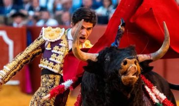 Miguel Ángel Perera, Álvaro Lorenzo y Pablo Aguado, este viernes en la plaza de Teruel