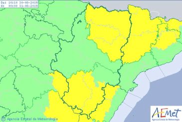 Alerta amarilla por lluvias y tormentas en Albarracín, Jiloca, Gúdar y Maestrazgo