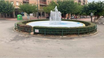 La fuente de colores de Alcañiz, objeto de dos gamberradas consecutivas