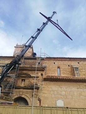 Torralba de los Sisones restaura la bóveda de la cubierta de la iglesia