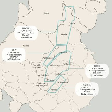 El Matarraña, en pie de guerra contra un proyecto eólico que destruiría su paisaje