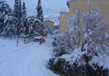 Buena parte de la comarca del Matarraña, aislada como consecuencia del temporal de nieve