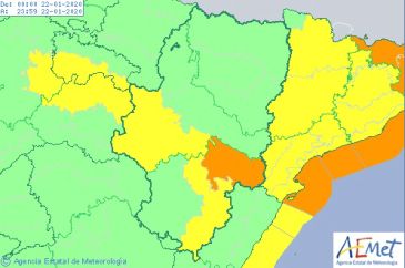 Activadas las alertas naranja y amarilla por deshielos en varias comarcas turolenses
