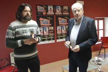 Beatriz Rico, Edu Soto y los ‘oregoneses’ Marisol Aznar y Jorge Asín, en el Mes de la Comedia de Alcañiz