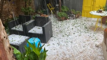 Una fuerte tormenta con pedrisco provoca diversos daños en Muniesa