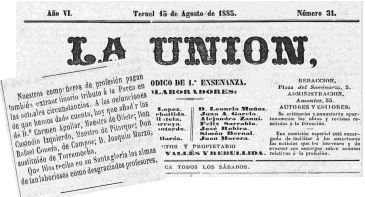 La epidemia de cólera de 1885 en Alcaine mató en 36 días a 78 personas e infectó a 182 (I)